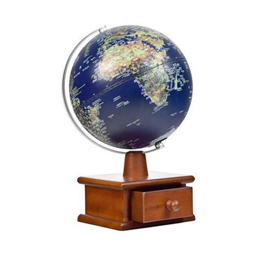 Globe Terrestre Boite de rangement en bois