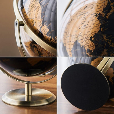 Globe Terrestre moderne (Noir & Cuivre)