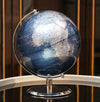 Globe Terrestre métallique chromé (Bleu électrique)