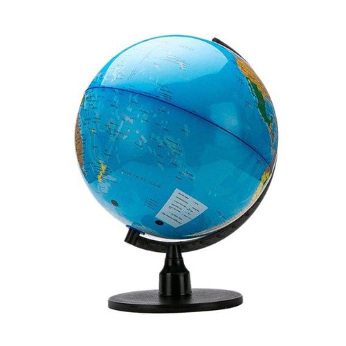 Globe Terrestre Bleu - Support Noir