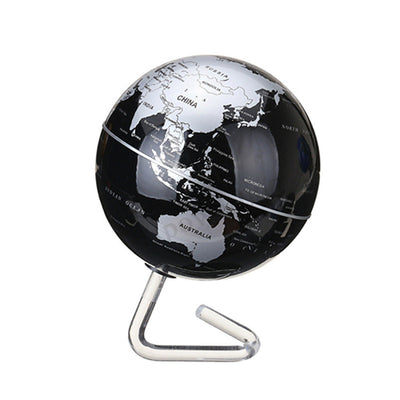Globe Terrestre - Socle design (Noir & Argent)