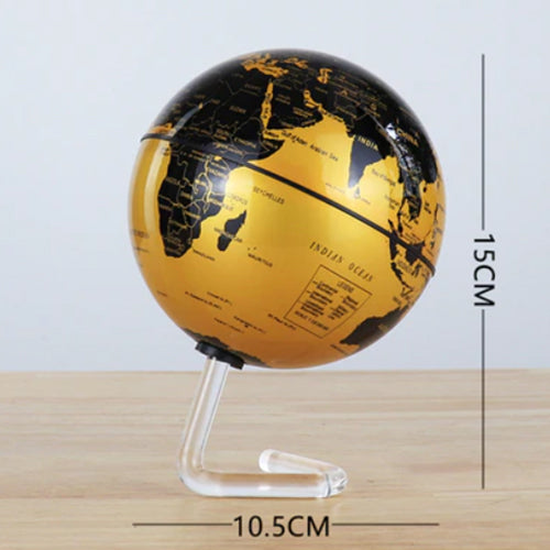 Or Noir Globe Rotatif 20cm / 23cm Anglais Home Office Décoration