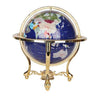 Globe Terrestre Vintage - Sphère bleu saphir - Structure couleur or