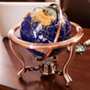 Globe Terrestre Vintage - Sphère bleu saphir - Support en cuivre