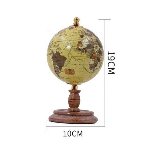 Globe tournant vintage américain, carte du monde, ornement, grand
