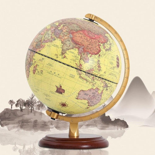 Globe terrestre lumineux antique dia 25cm