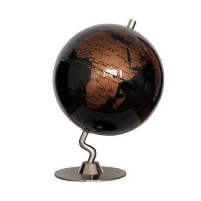 Globe Terrestre design - Noir & Cuivre