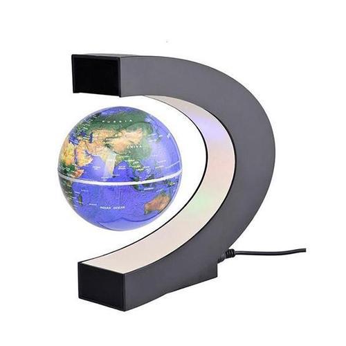 Planète en lévitation TERRE (globe flottant) avec base LED BLUE BACKLIGHT