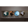 Globe Terrestre métallique chromé (Argent & Cuivre)
