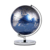 Globe Terrestre métallique chromé (Bleu électrique)