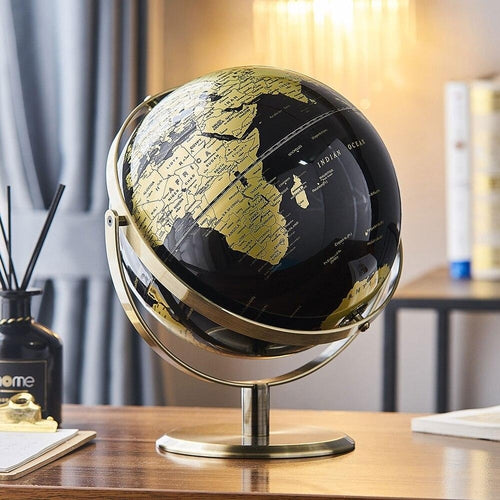 Globe Terrestre Mappemonde Noir Déco Bohème en vente en Ligne