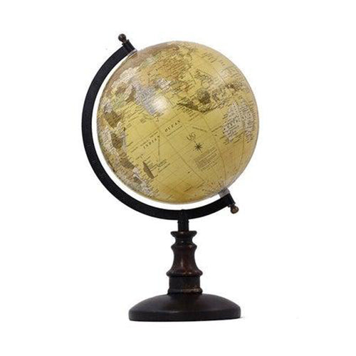 Globe Terrestre vintage (Support noir)