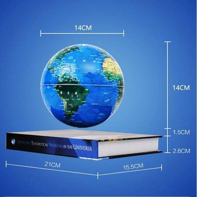 Globe terrestre lévitation sur livre - Lumineux