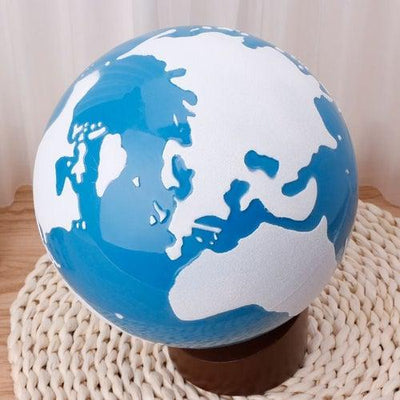 Globe terrestre minimaliste (Bleu & Blanc)
