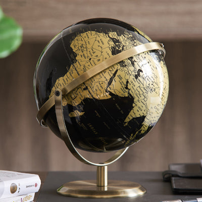 Globe Terrestre moderne (Noir & Or)